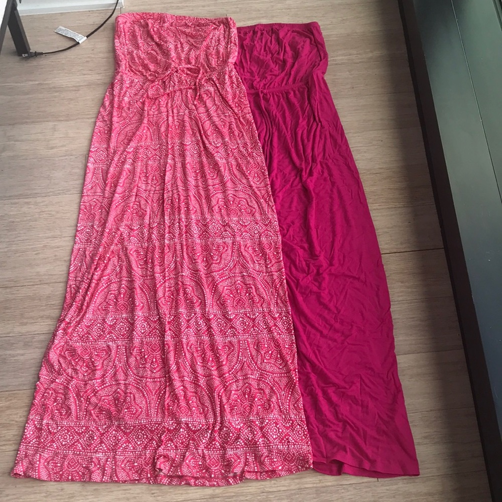 TWO size medium TALL maxi dresses